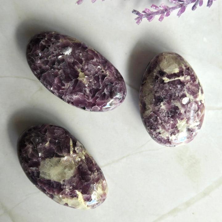 Lepidolite Mica Palm Stone