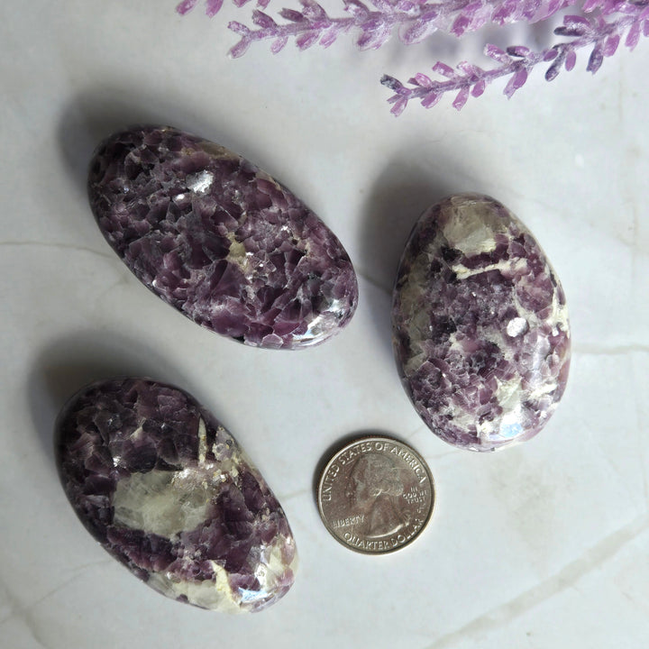 Lepidolite Mica Palm Stone