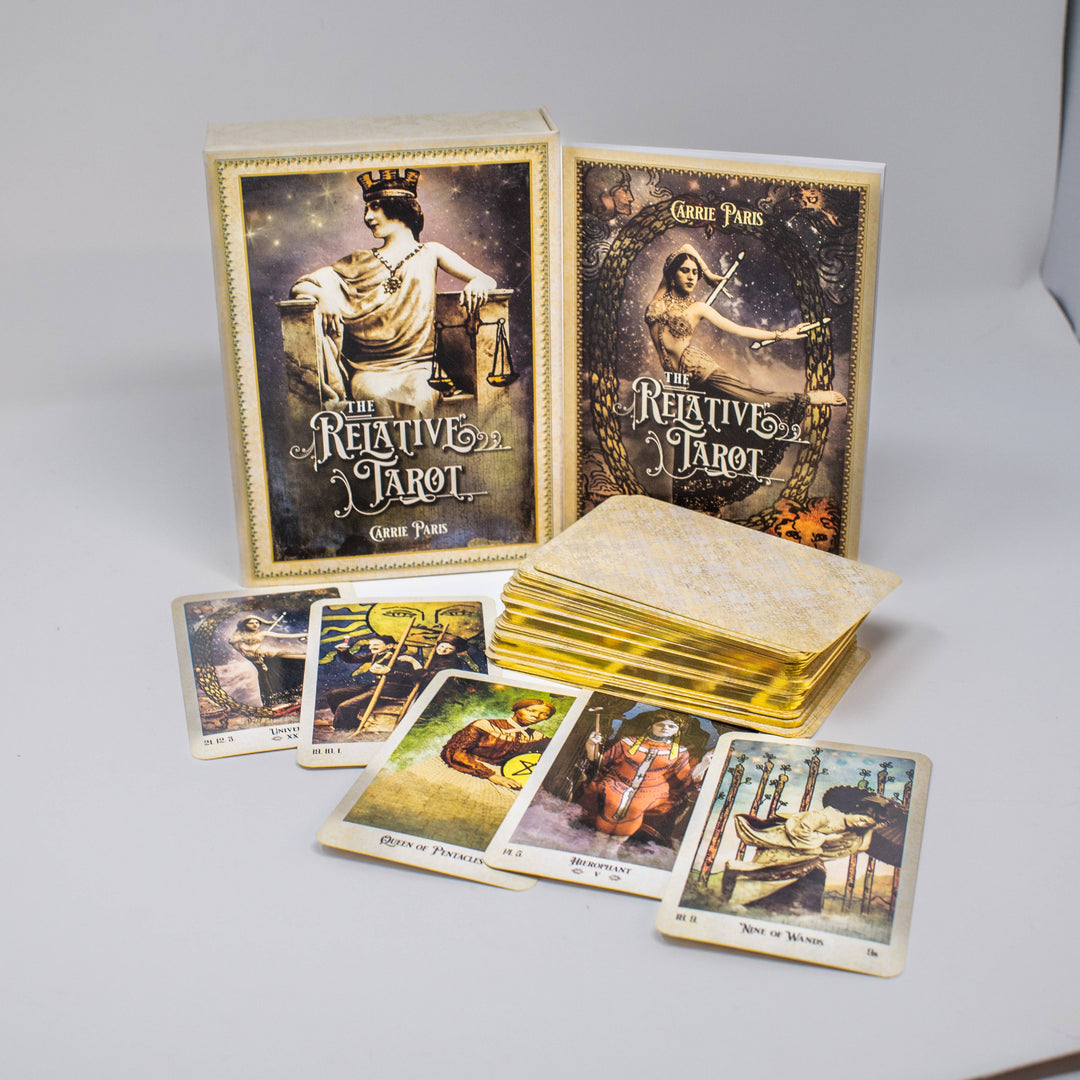 The Relative Tarot — 82 Gilded Cards &amp; Full-Color Guidebook | Ancestral Tarot by Carrie Paris