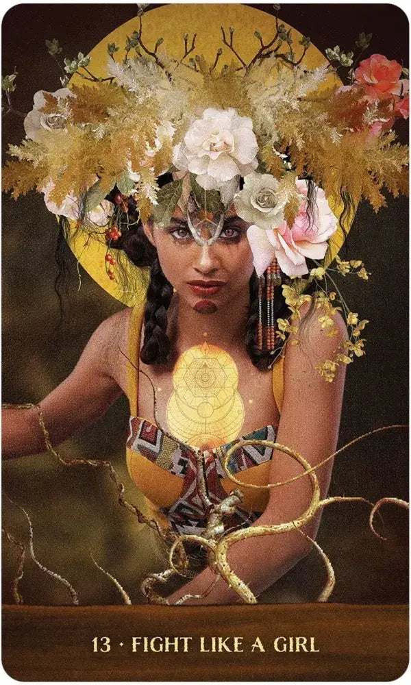 Wild Woman Rising Oracle - 44 Gold Gilt Cards &amp; Guidebook