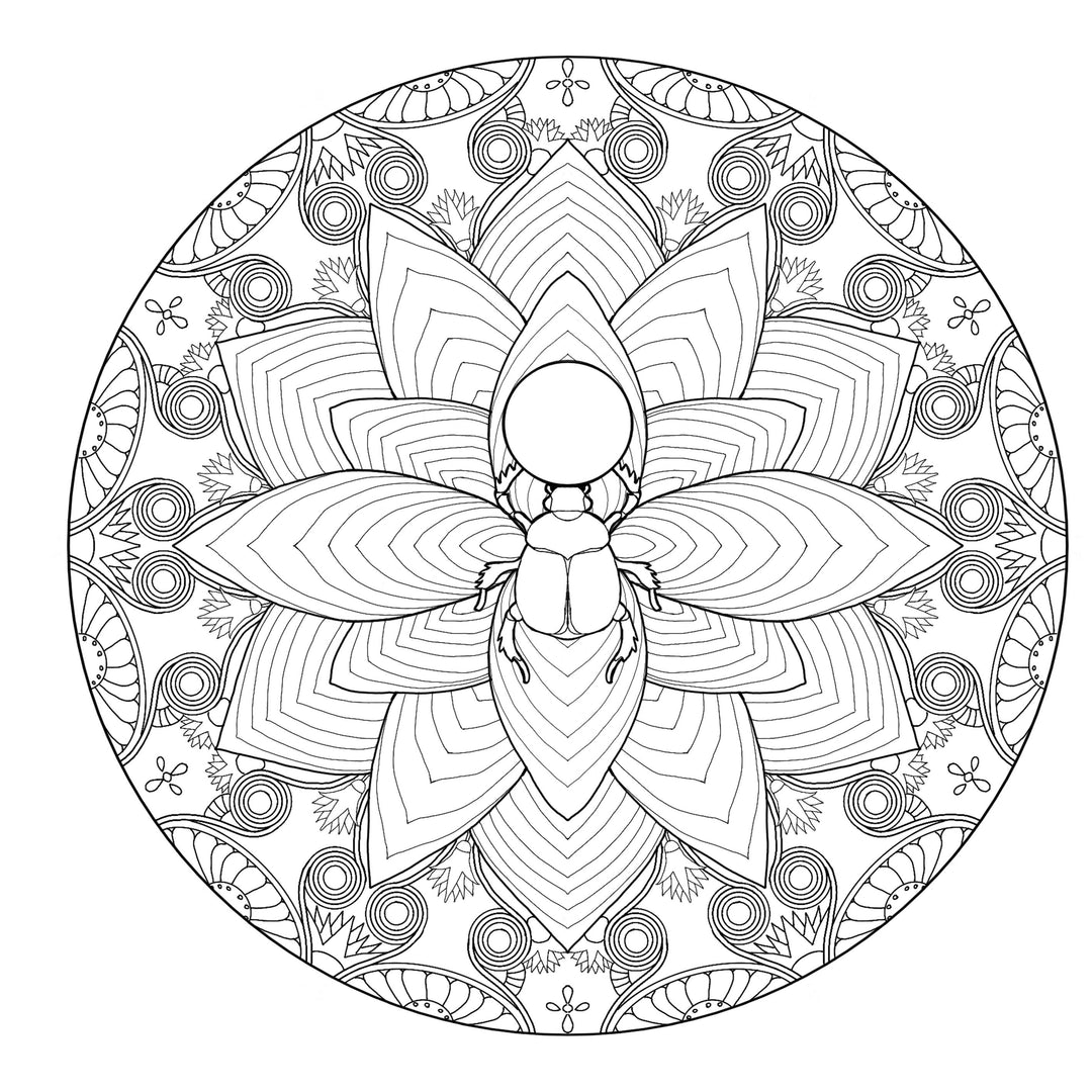 Egyptian Mandala Coloring Book