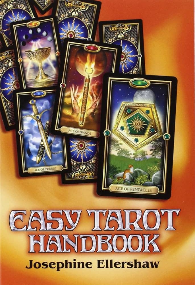 Easy Tarot Kit – Gilded Tarot Deck, 240-Page Handbook &amp; Layout Sheet by Josephine Ellershaw