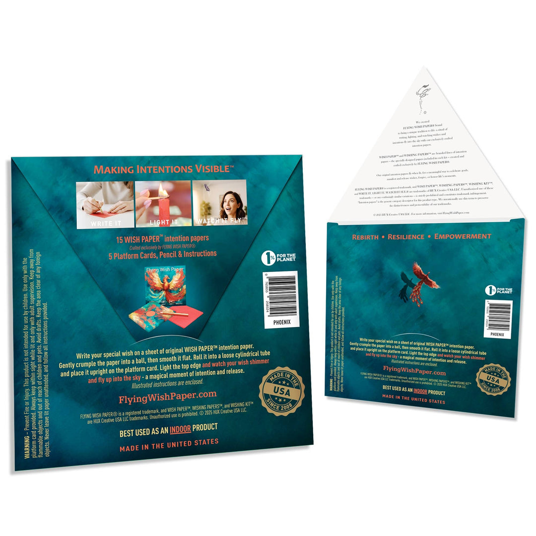 Flying Wish Paper® Phoenix Intention Kit — Write It, Light It, Watch It Fly