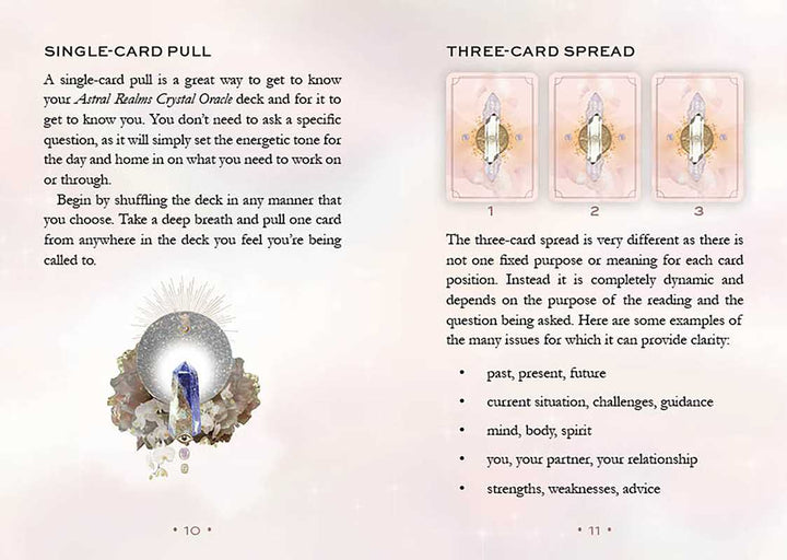 Astral Realms Crystal Oracle - 33 Card Crystal Healing &amp; Celestial Guidance Deck by Leah Shoman