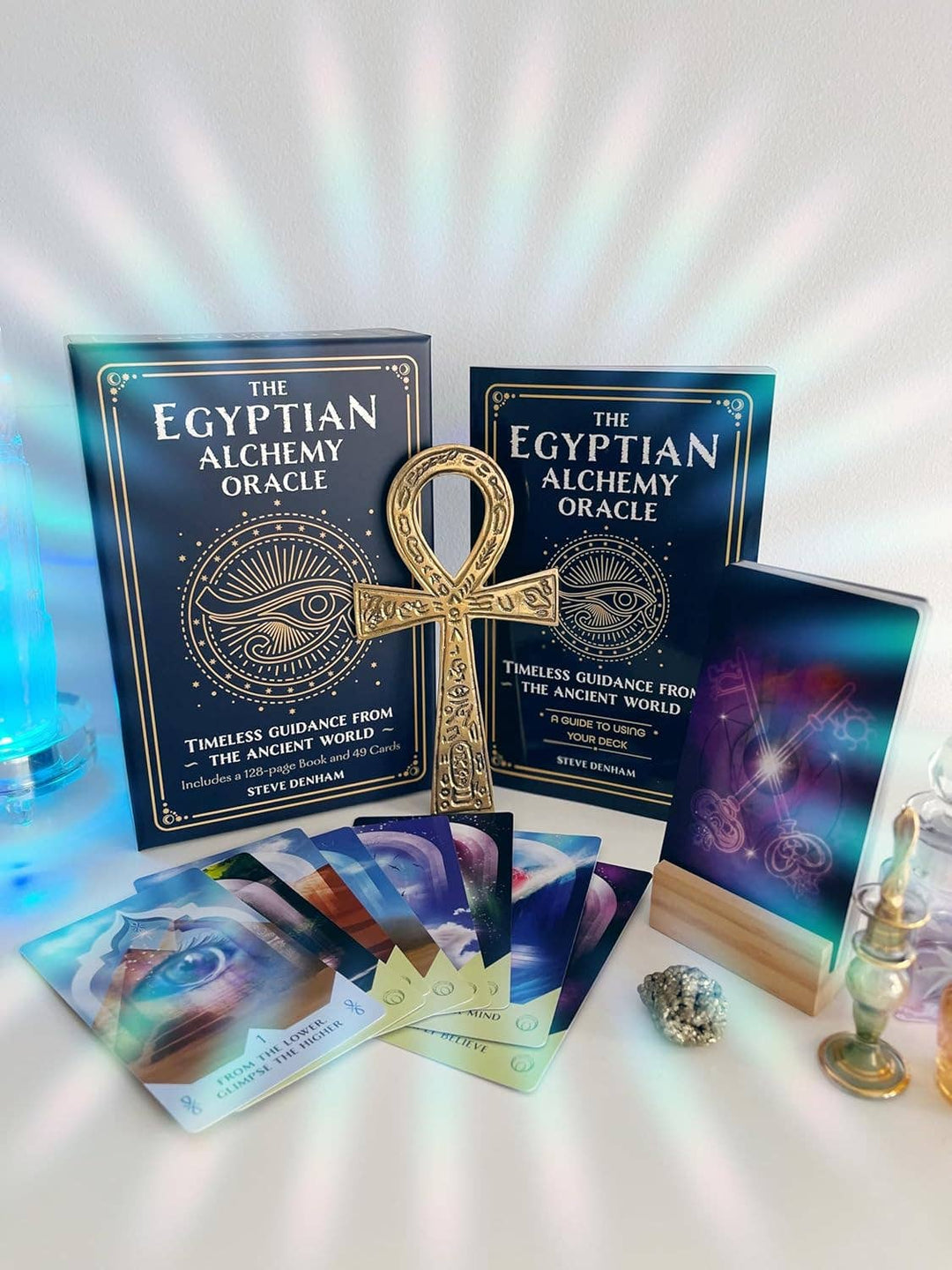 Egyptian Alchemy Oracle Kit – 49-Card Deck &amp; 128-Page Guidebook by Steve Denham