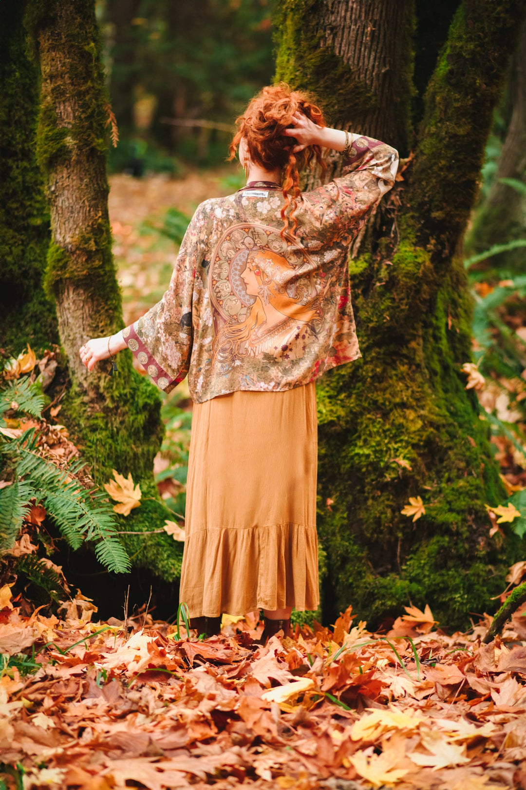 Dream Weaver Pixie Duster Cropped Kimono | Mucha Zodiac Art | Market of Stars