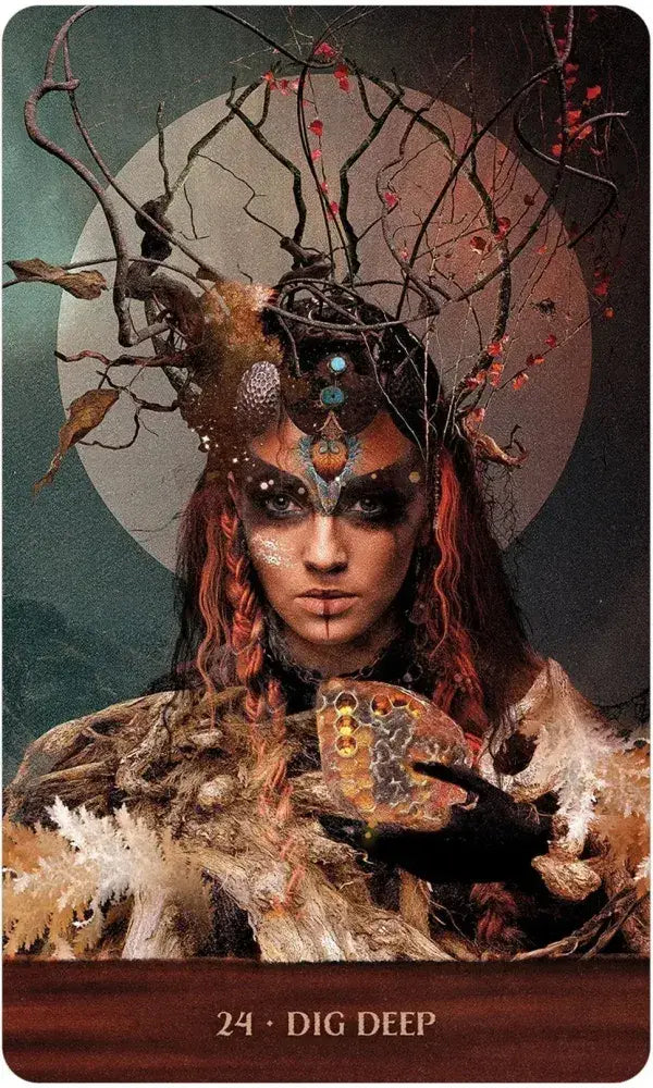 Wild Woman Rising Oracle - 44 Gold Gilt Cards &amp; Guidebook