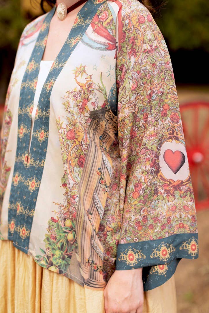 Love Revolution Crop Kimono | 1892 Woman on Horseback Print | Market of Stars