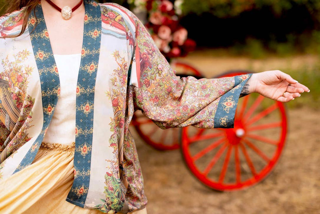 Love Revolution Crop Kimono | 1892 Woman on Horseback Print | Market of Stars