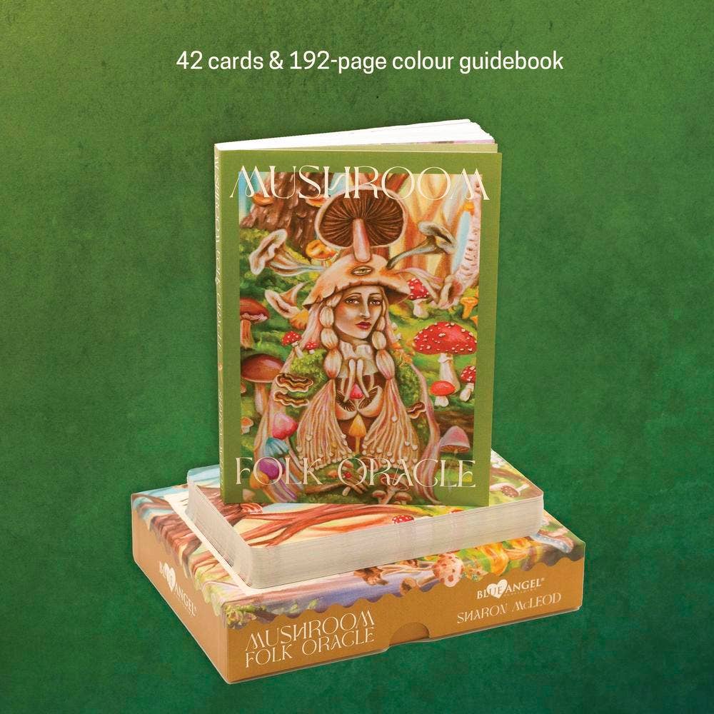Mushroom Folk Oracle | 42-Card Fae &amp; Mycelium Oracle Deck by Sharon McLeod