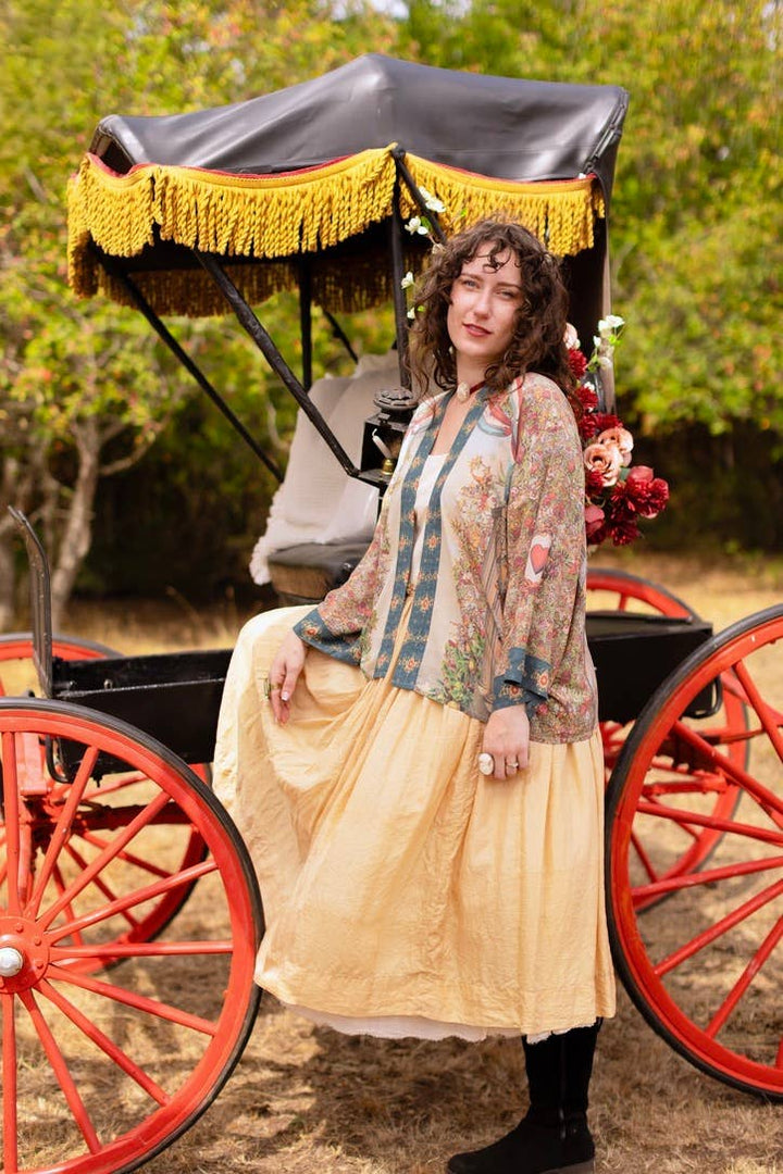 Love Revolution Crop Kimono | 1892 Woman on Horseback Print | Market of Stars