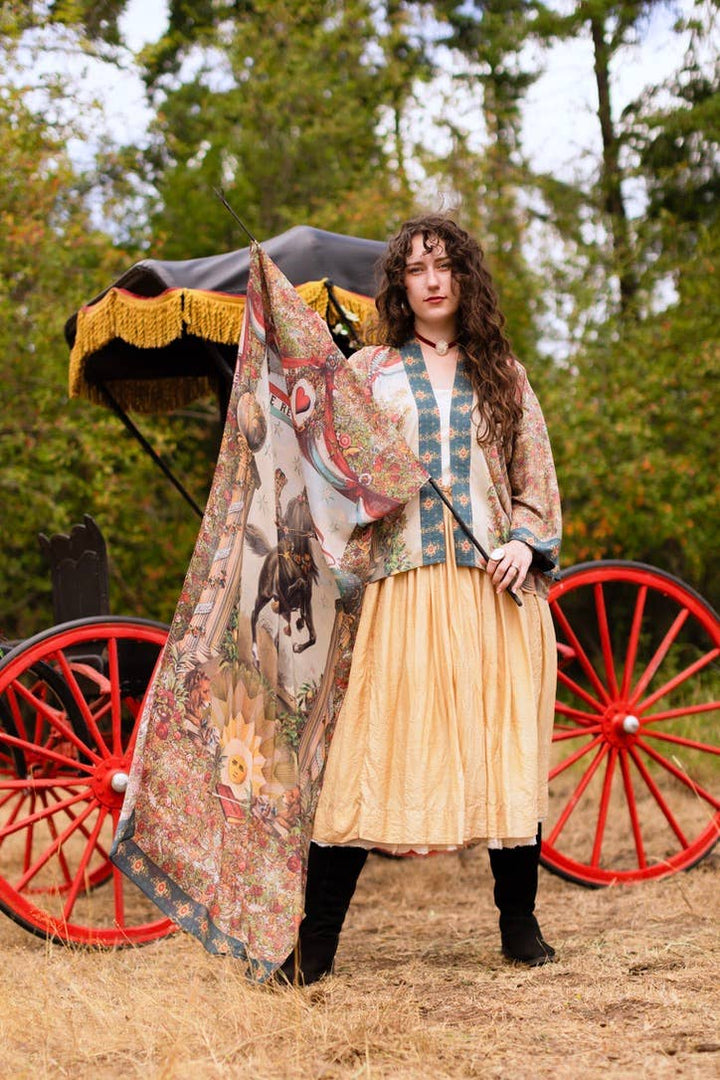 Love Revolution Crop Kimono | 1892 Woman on Horseback Print | Market of Stars