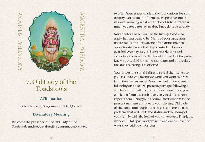 Mushroom Folk Oracle | 42-Card Fae &amp; Mycelium Oracle Deck by Sharon McLeod