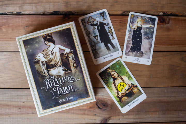 The Relative Tarot — 82 Gilded Cards &amp; Full-Color Guidebook | Ancestral Tarot by Carrie Paris