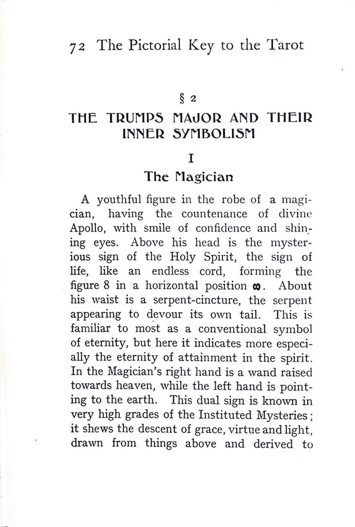 The Pictorial Key to the Tarot – 1911 Facsimile Edition by Arthur Waite