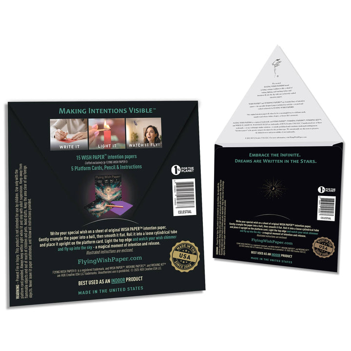 Flying Wish Paper® Celestial Intention Kit — Write It, Light It, Watch It Fly