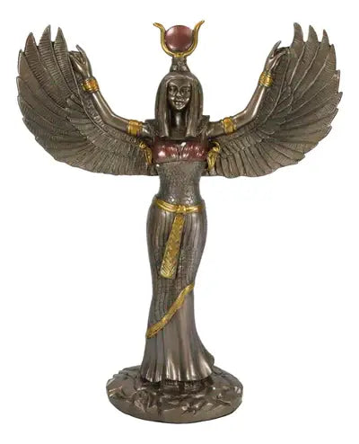 Egyptian Goddess Isis Wings Outstretched Figurine