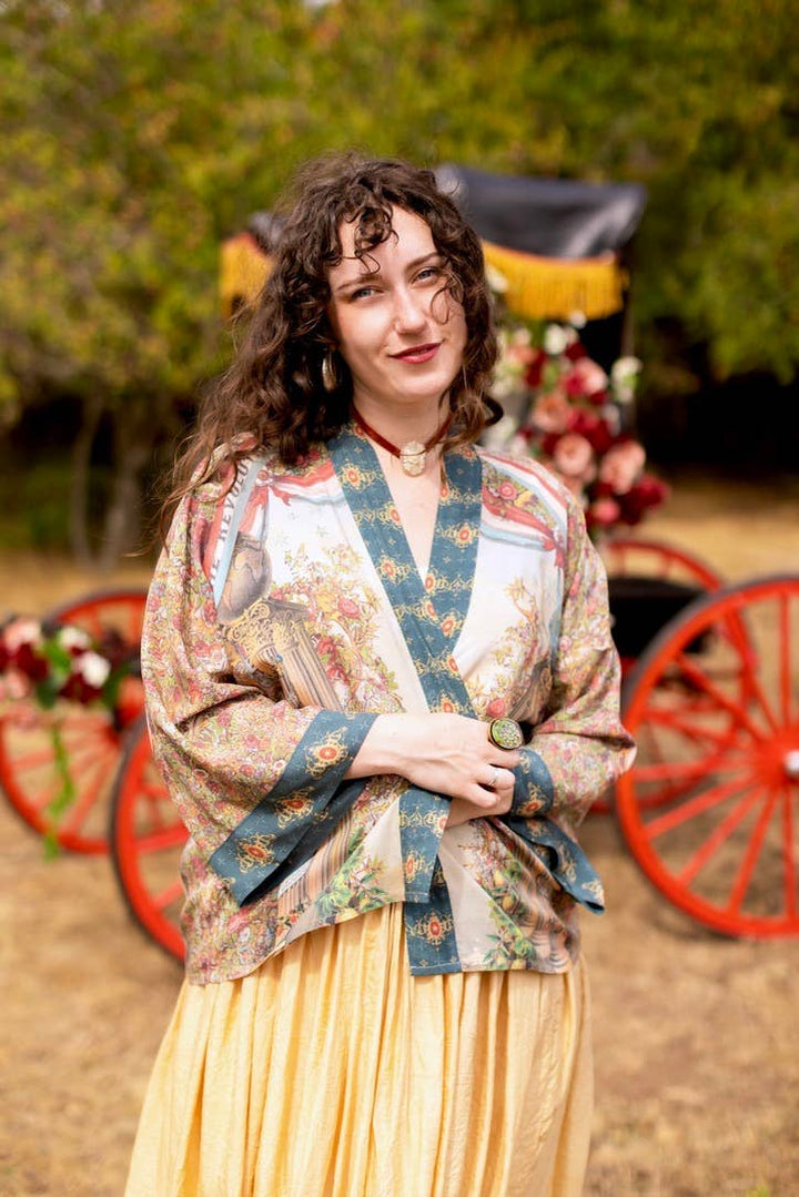 Love Revolution Crop Kimono | 1892 Woman on Horseback Print | Market of Stars