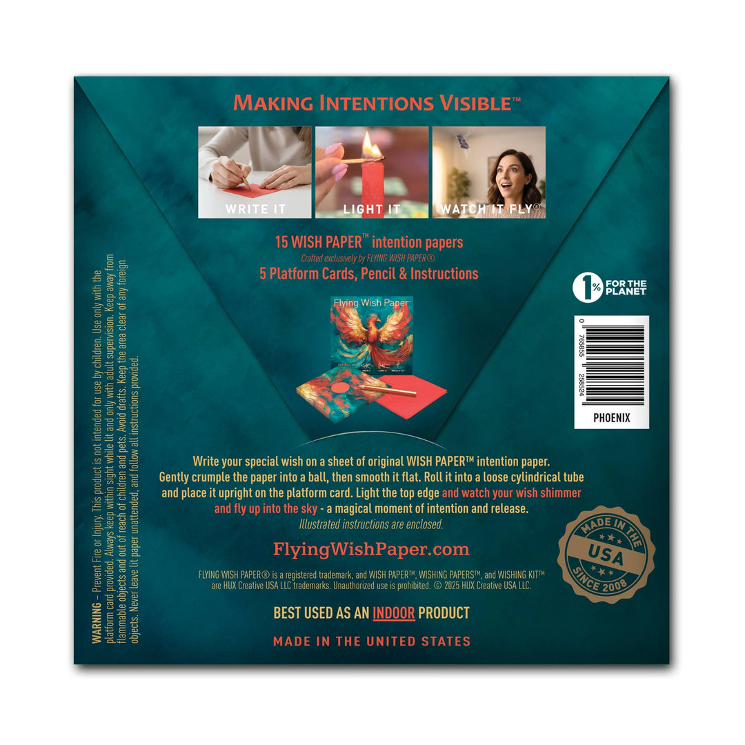 Flying Wish Paper® Phoenix Intention Kit — Write It, Light It, Watch It Fly
