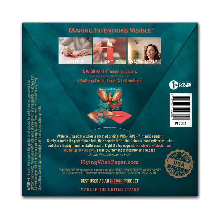 Flying Wish Paper® Phoenix Intention Kit — Write It, Light It, Watch It Fly