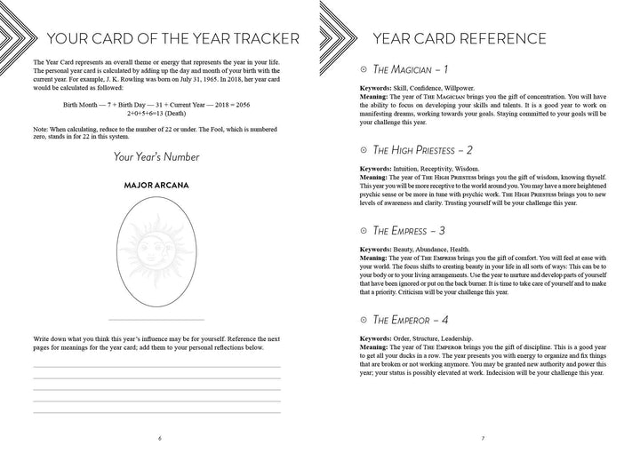 Tarot Tracker Book: A Year-Long Journey