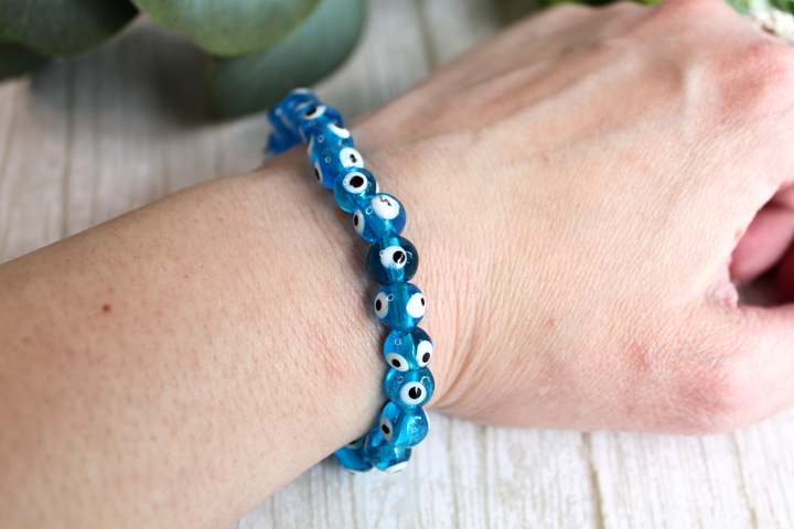 Evil Eye Glass Protection Bracelet