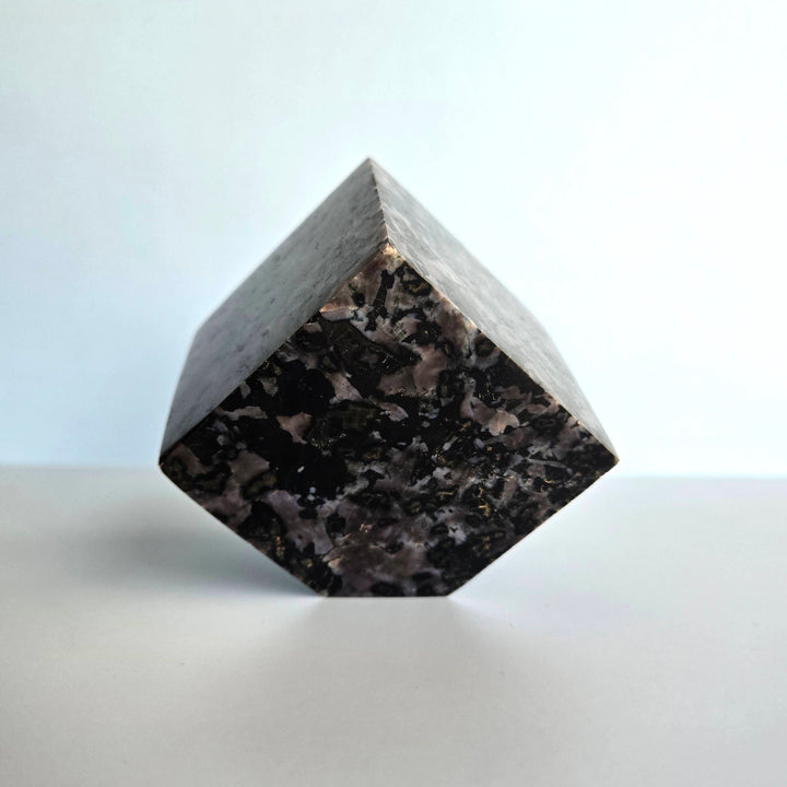 Indigo Gabbro Mystic Merlinite Floating Cube