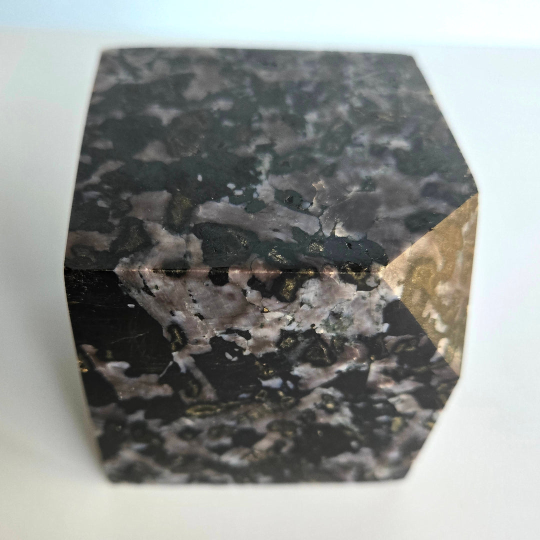 Indigo Gabbro Mystic Merlinite Floating Cube