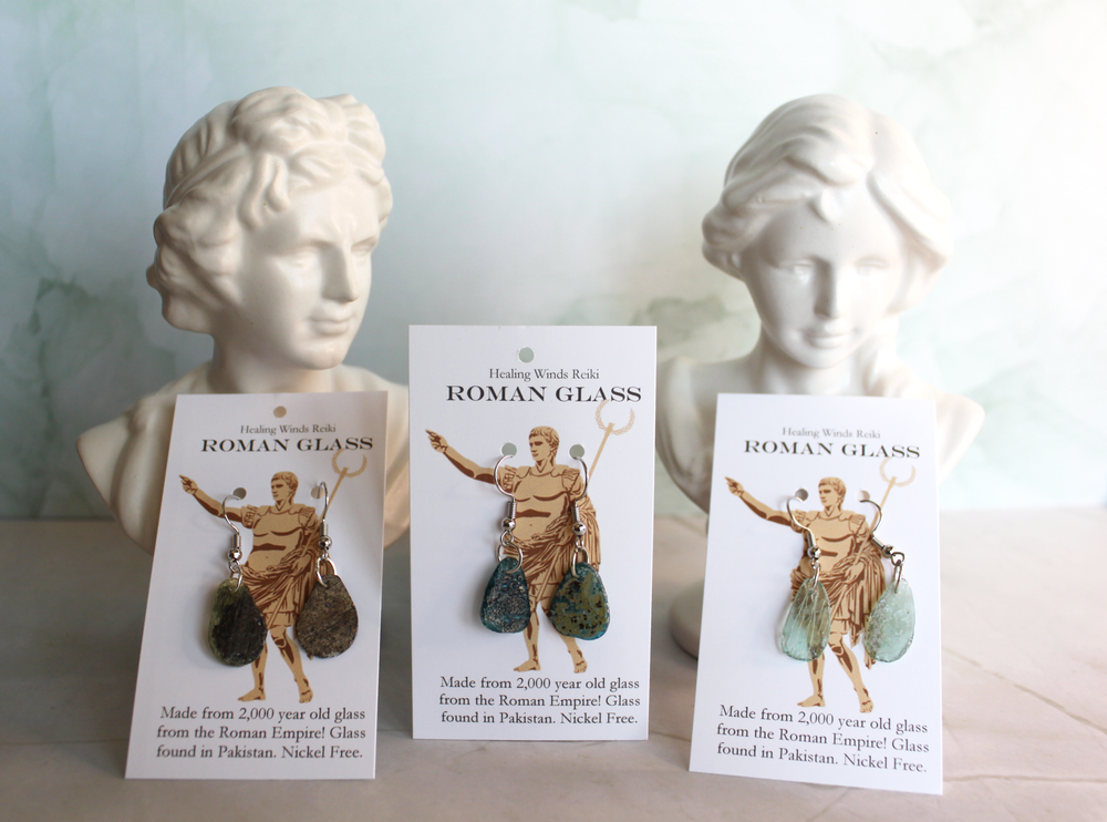 Ancient Roman Glass Earrings