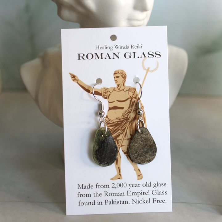 Ancient Roman Glass Earrings