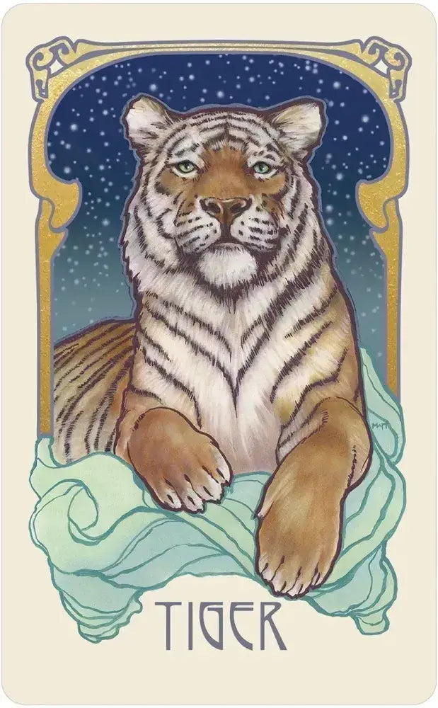 Tiger Card Dreamscape Oracle Matt Hughes Art Nouveau