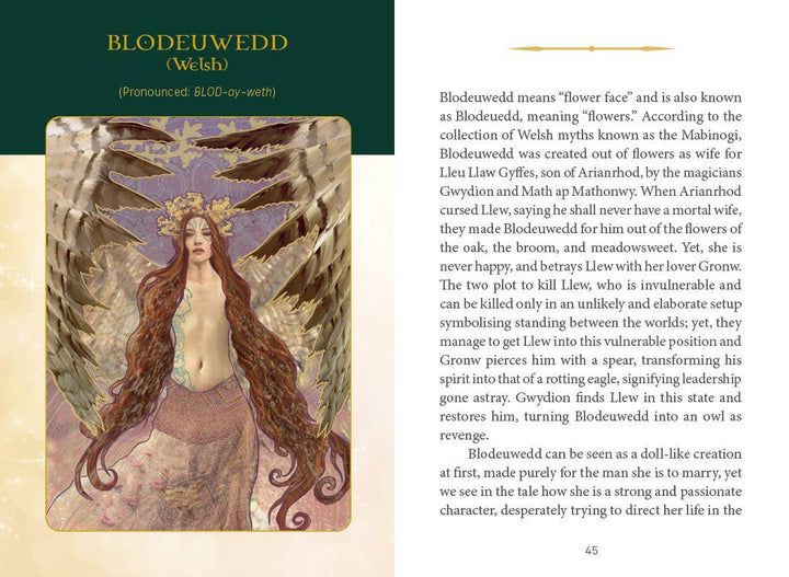 Celtic Goddesses, Witches, and Queens Oracle by Danu Forest - 40-Card Deck