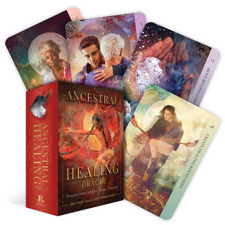 Ancestral Healing Oracle by Inna Segal - deluxe velvety box with 36 gilded cards and guidebook