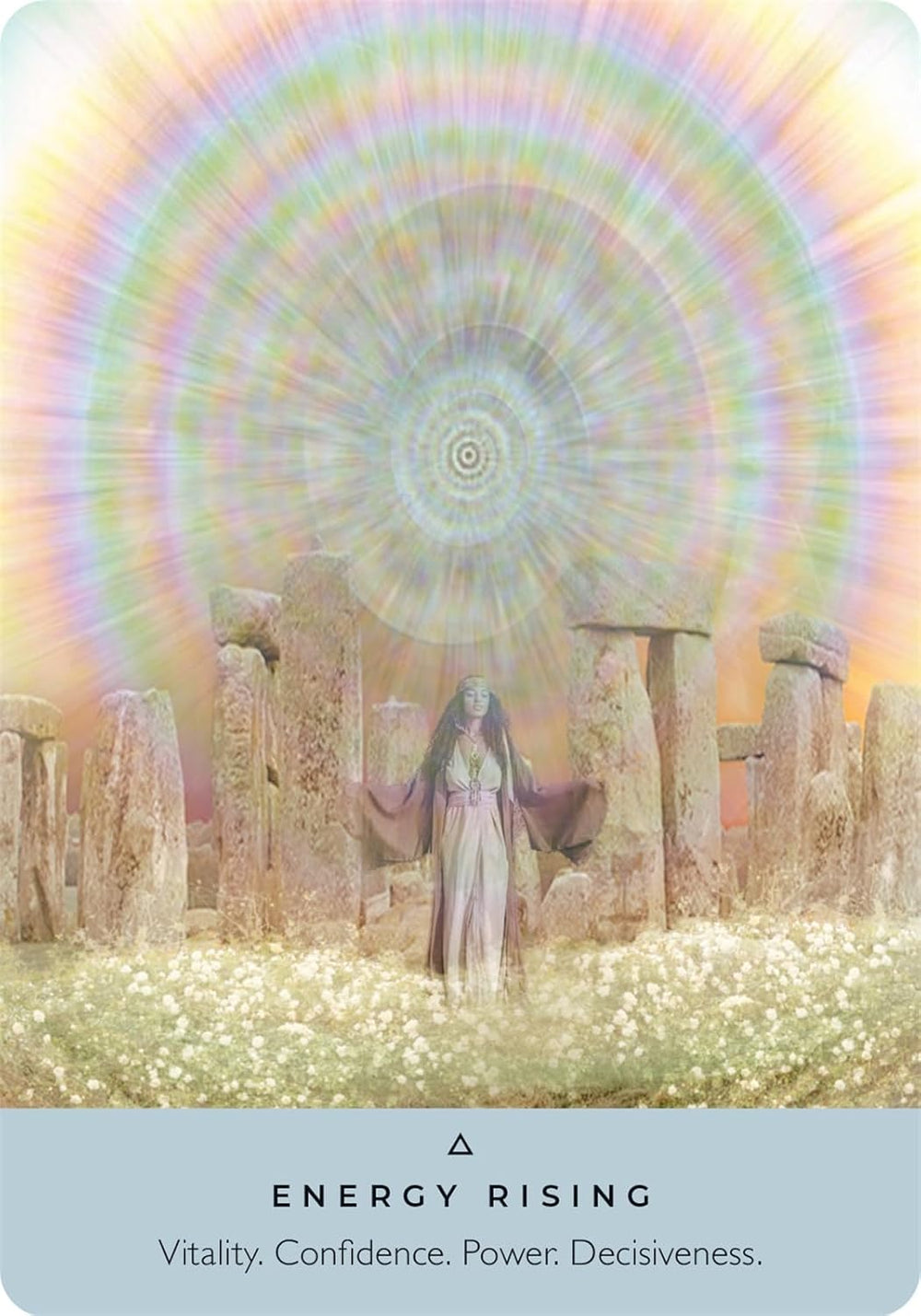Energy Rising card from The Ancient Stones Oracle by Rebecca Campbell
