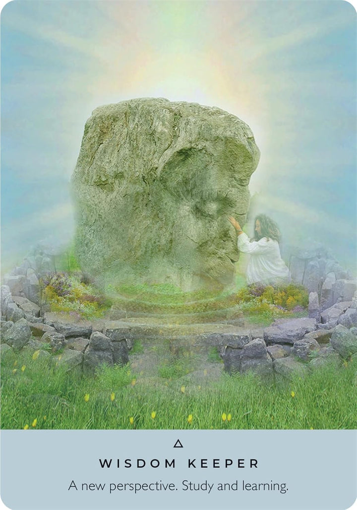 Wisdom Keeper card from The Ancient Stones Oracle by Rebecca Campbell