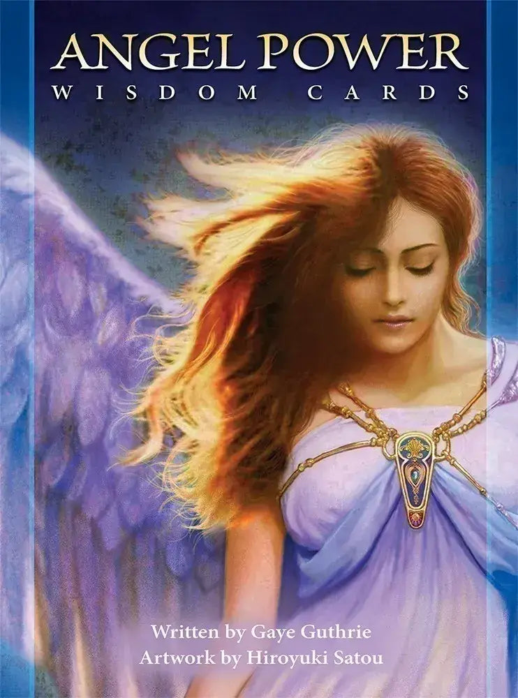 Angel Power Wisdom Cards oracle deck box by Gaye Guthrie, 45 cards with angelic artwork, published by U.S. Games Systems