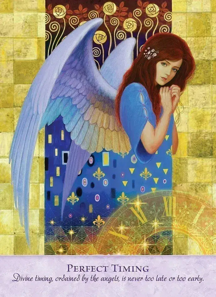 Empowerment message Perfect Timing card from Angel Power Wisdom oracle deck by Gaye Guthrie