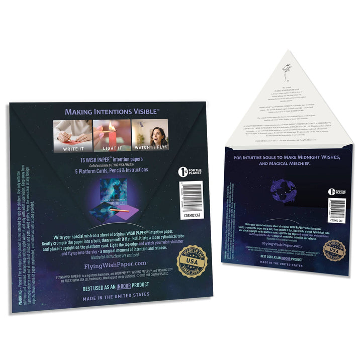 Flying Wish Paper® Cosmic Cat Intention Kit — Write It, Light It, Watch It Fly
