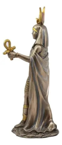 Egyptian Goddess Hathor with Ankh Figurine