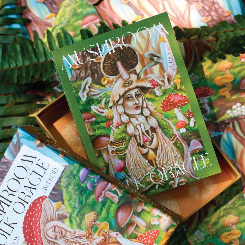 Mushroom Folk Oracle | 42-Card Fae &amp; Mycelium Oracle Deck by Sharon McLeod