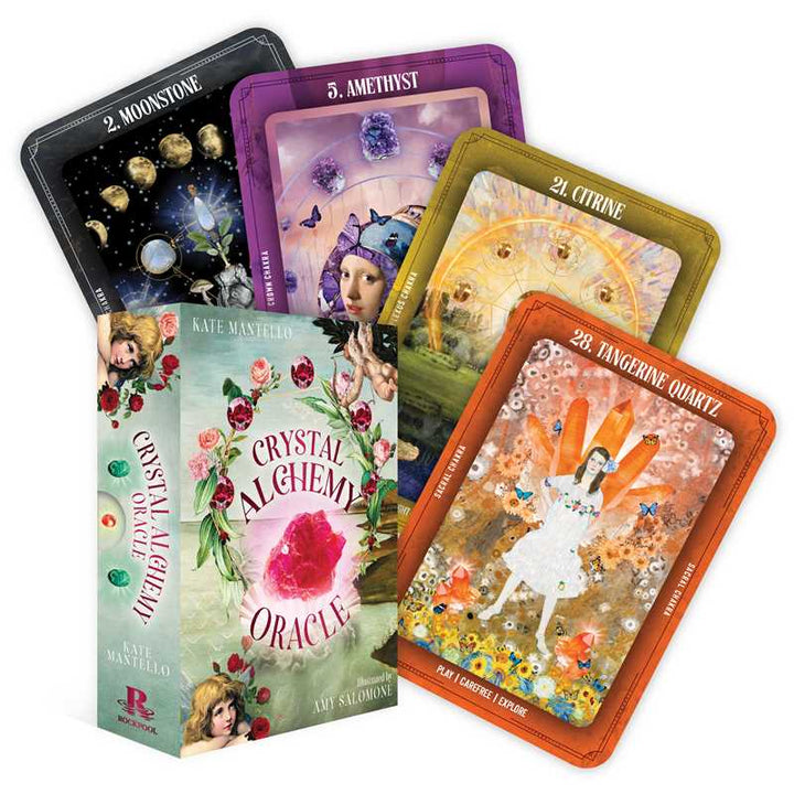 Crystal Alchemy Oracle complete set - 36 cards and guidebook for manifestation and healing
