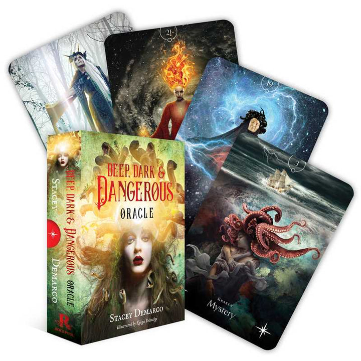 Deep Dark &amp; Dangerous Oracle deck box by Stacey Demarco - 44 card shadow work oracle