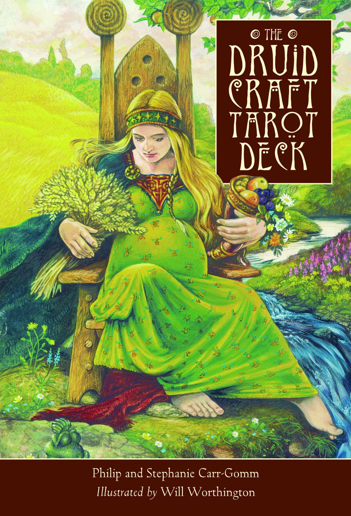 The Druidcraft Tarot box cover featuring Celtic knotwork and nature-based artwork — by Philip and Stephanie Carr-Gomm