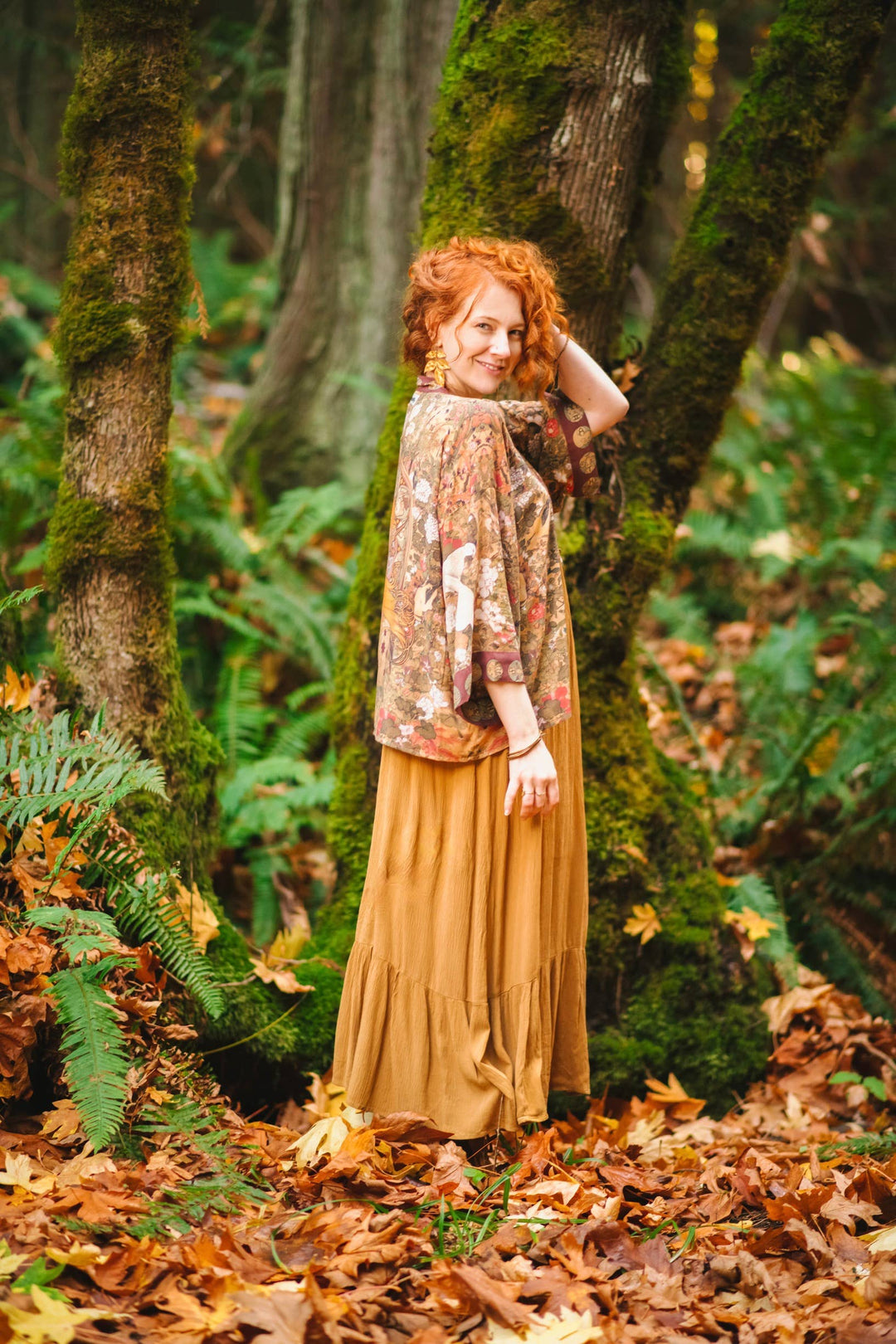 Dream Weaver Pixie Duster Cropped Kimono | Mucha Zodiac Art | Market of Stars