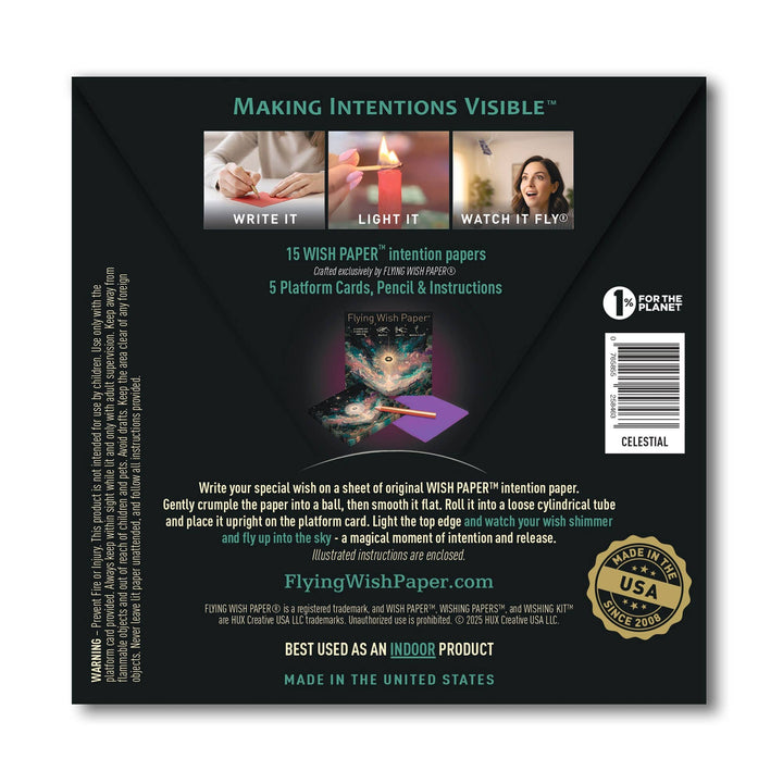 Flying Wish Paper® Celestial Intention Kit — Write It, Light It, Watch It Fly