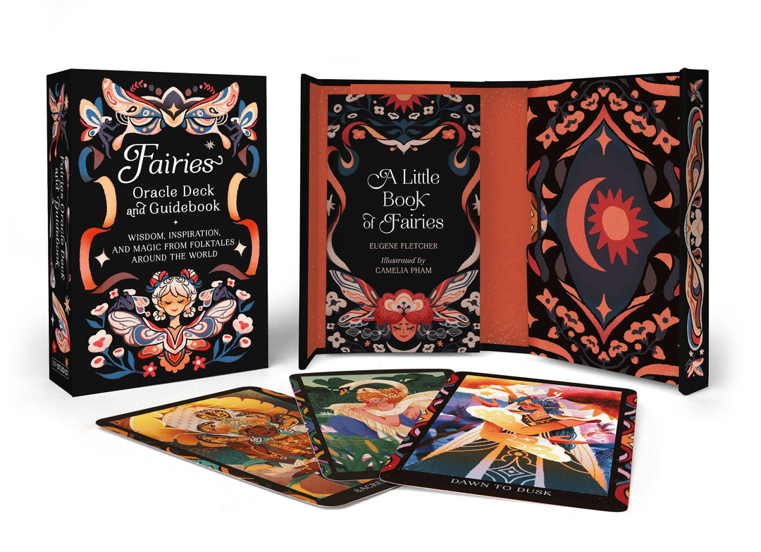 Fairies Oracle Deck complete set with 40 illustrated cards, 88-page guidebook and magnetic closure keepsake box by Eugene Fletcher and Camilia Pham