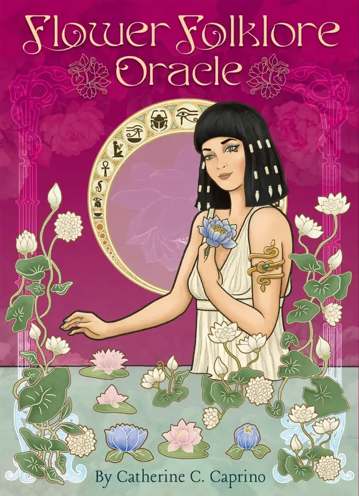 Flower Folklore Oracle: Wisdom of the Flowers — deck box with 44 vibrant oracle cards and 76-page guidebook by Catherine C. Caprino, published by U.S. Games Systems