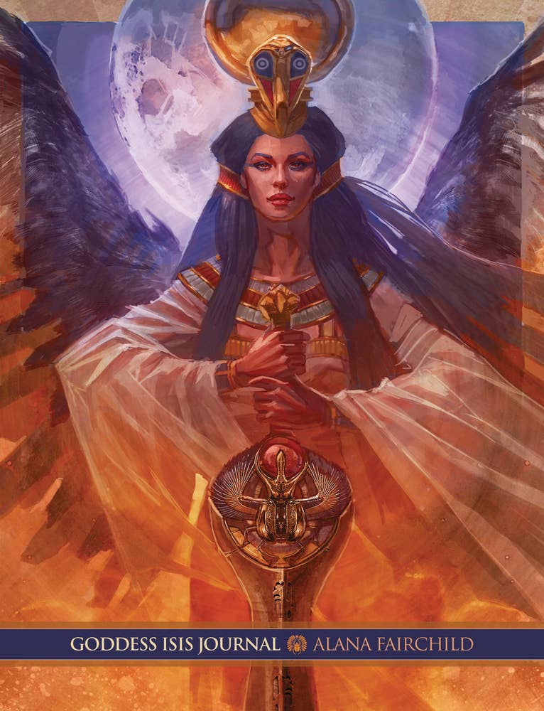 Goddess Isis Journal by Alana Fairchild – deluxe spiritual journal cover with Egyptian goddess artwork by Jimmy Manton