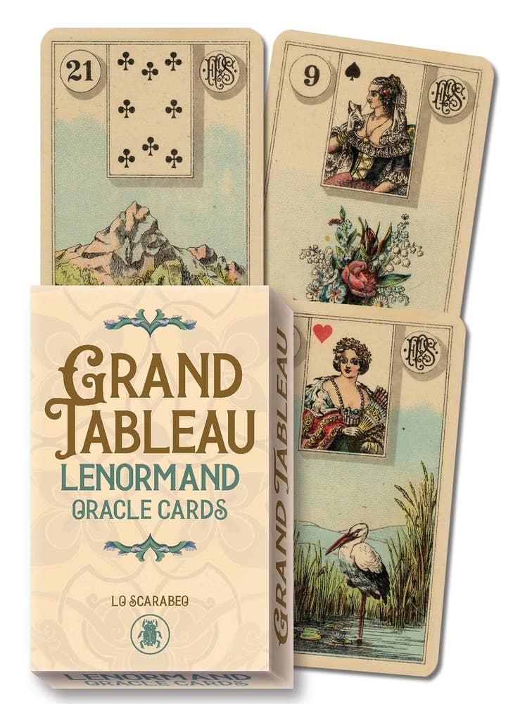 Grand Tableau Lenormand Oracle Cards by Lo Scarabeo — vintage-inspired 36-card oracle deck