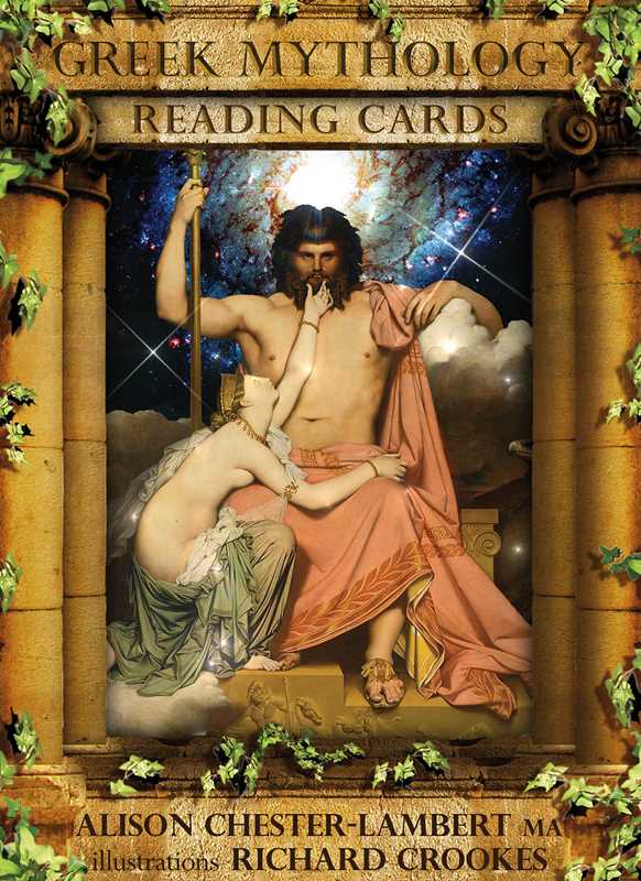 Greek Mythology Reading Cards box cover by Alison Chester-Lambert — 50-card Greek gods oracle deck